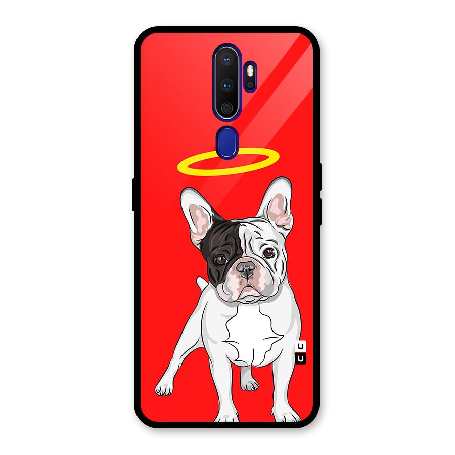 French Cute Angel Doggo Glass Back Case for Oppo A9 (2020)