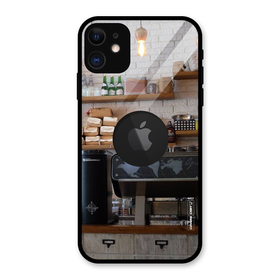 Fresh Brews Glass Back Case for iPhone 11 Logo Cut