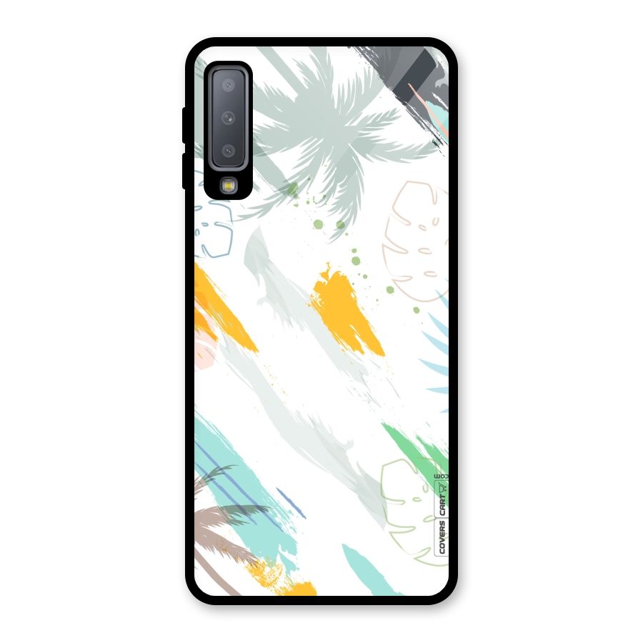 Fresh Colors Splash Glass Back Case for Galaxy A7 (2018)