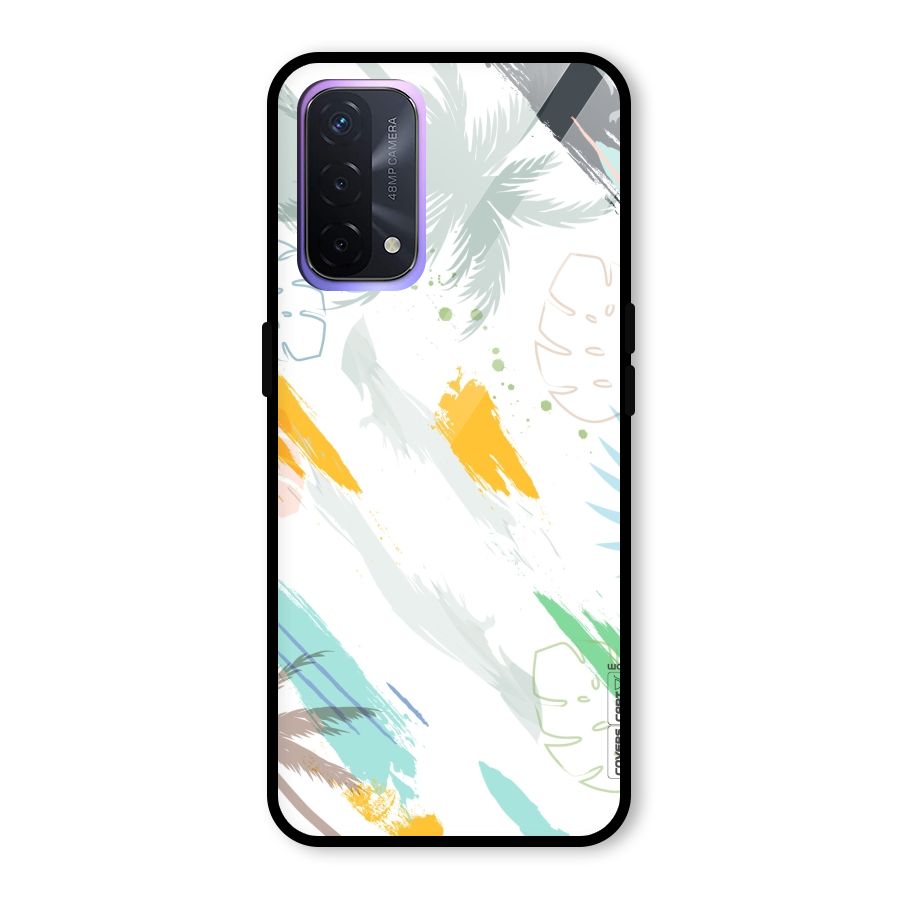 Fresh Colors Splash Glass Back Case for Oppo A74 5G