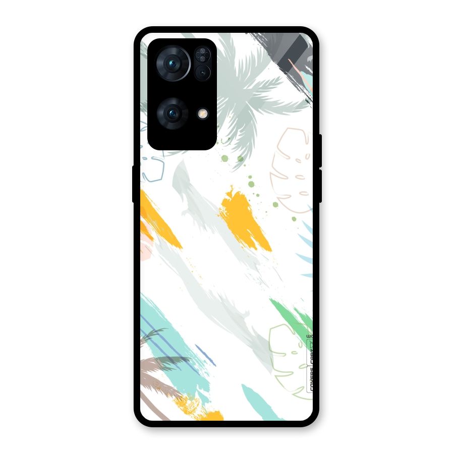 Fresh Colors Splash Glass Back Case for Oppo Reno7 Pro 5G