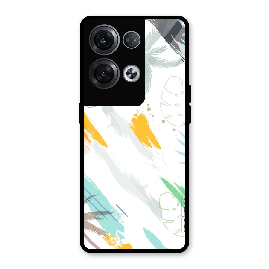 Fresh Colors Splash Glass Back Case for Oppo Reno8 Pro 5G