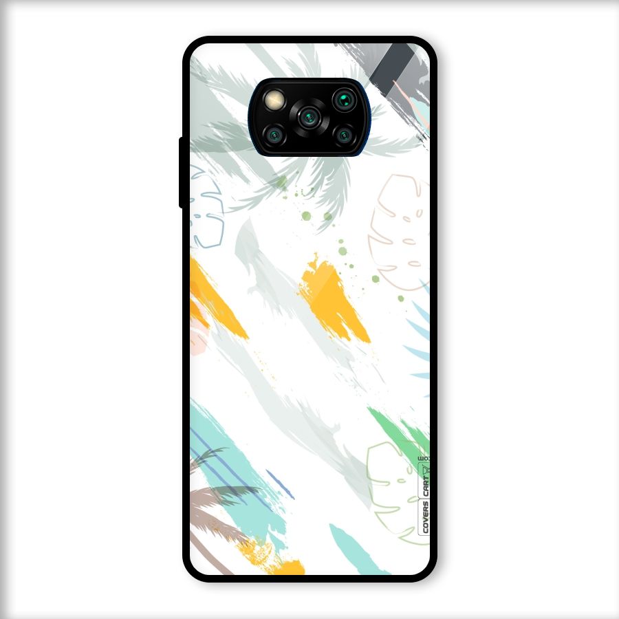 Fresh Colors Splash Glass Back Case for Poco X3