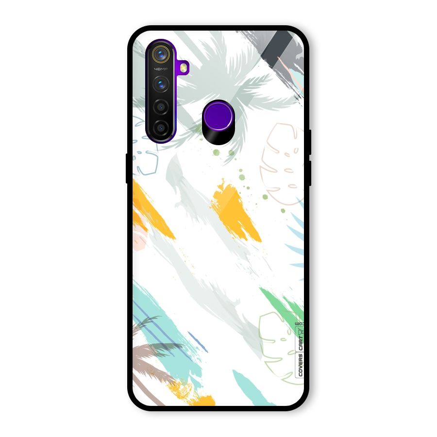 Fresh Colors Splash Glass Back Case for Realme 5 Pro