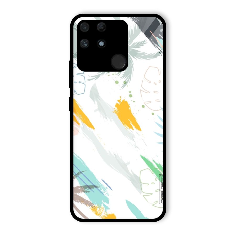 Fresh Colors Splash Glass Back Case for Realme Narzo 50A
