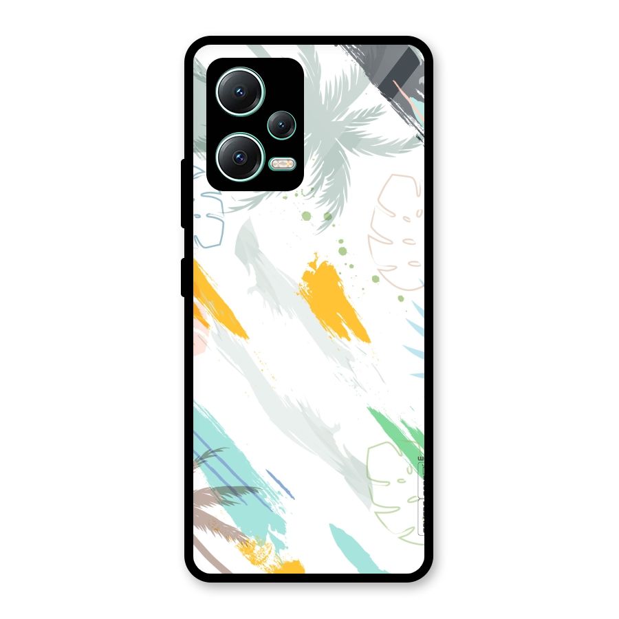 Fresh Colors Splash Glass Back Case for Redmi Note 12 5G