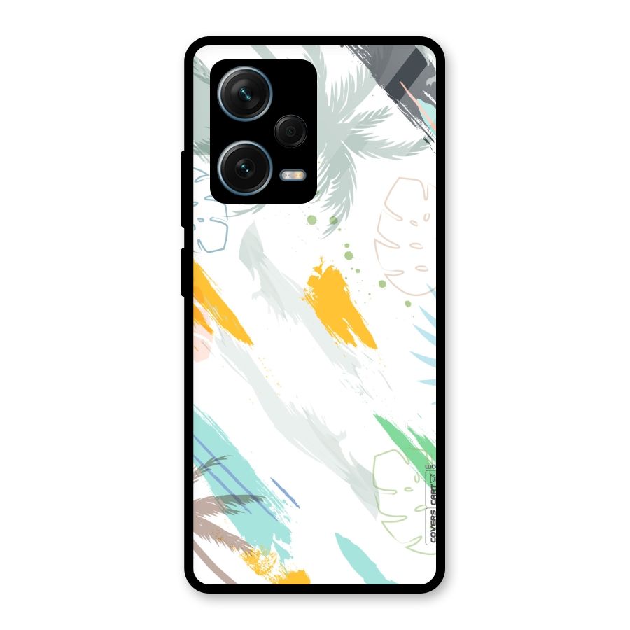 Fresh Colors Splash Glass Back Case for Redmi Note 12 Pro Plus 5G