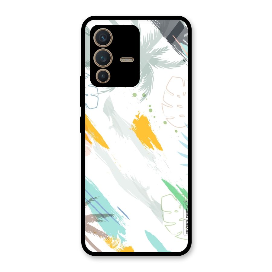 Fresh Colors Splash Glass Back Case for Vivo V23 5G