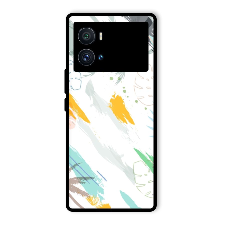 Fresh Colors Splash Glass Back Case for Vivo iQOO 9 Pro