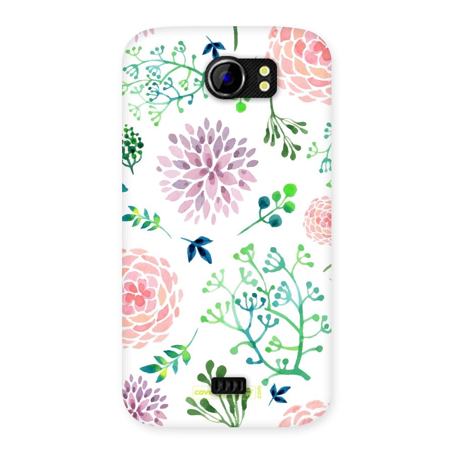 Fresh Floral Back Case for Micromax Canvas 2 A110