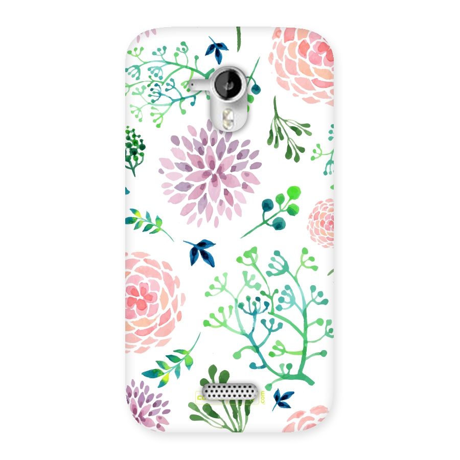 Fresh Floral Back Case for Micromax Canvas HD A116