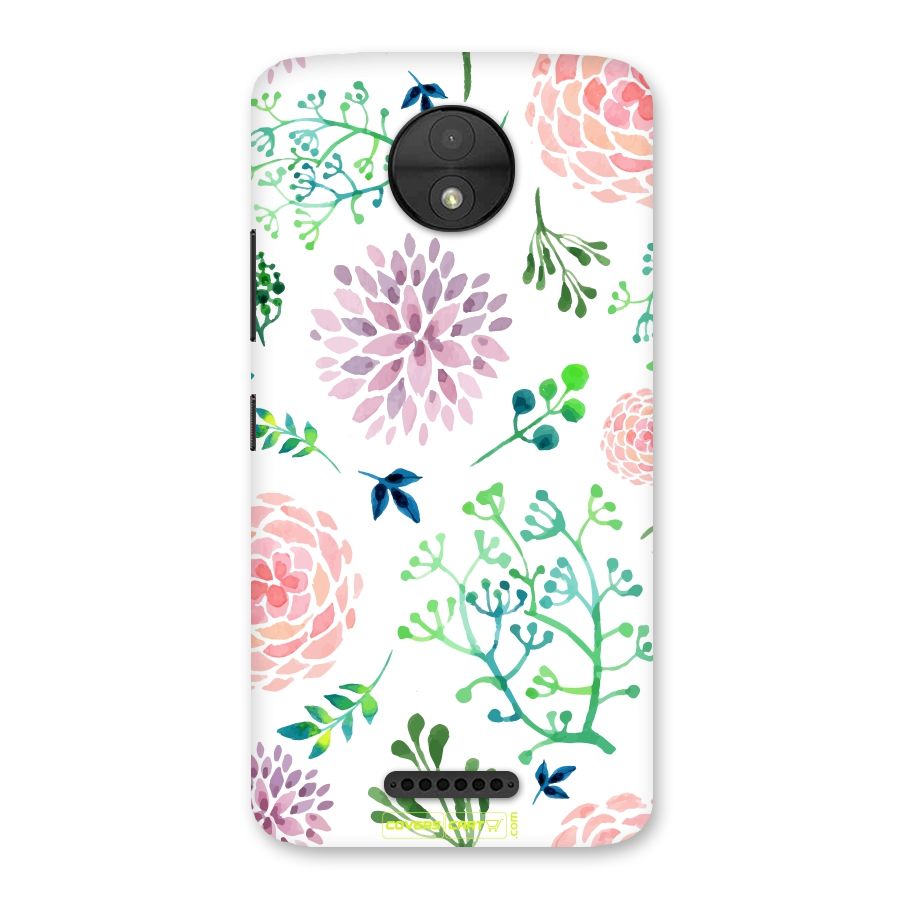 Fresh Floral Back Case for Moto C