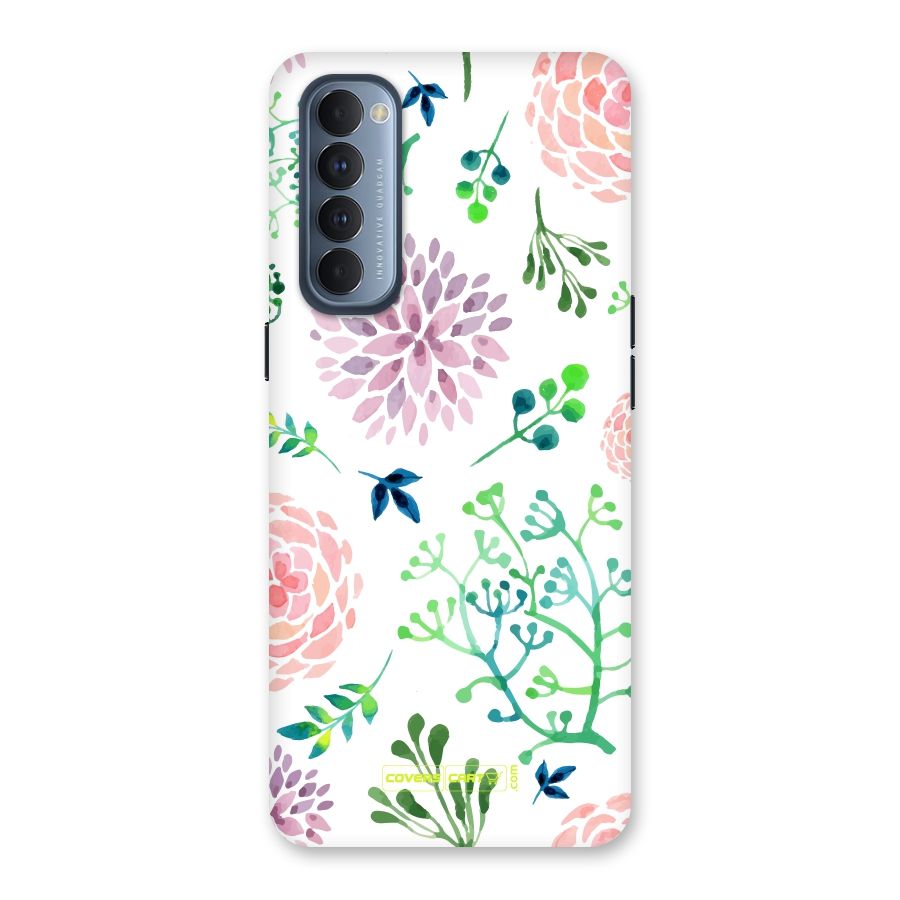 Fresh Floral Back Case for Reno4 Pro