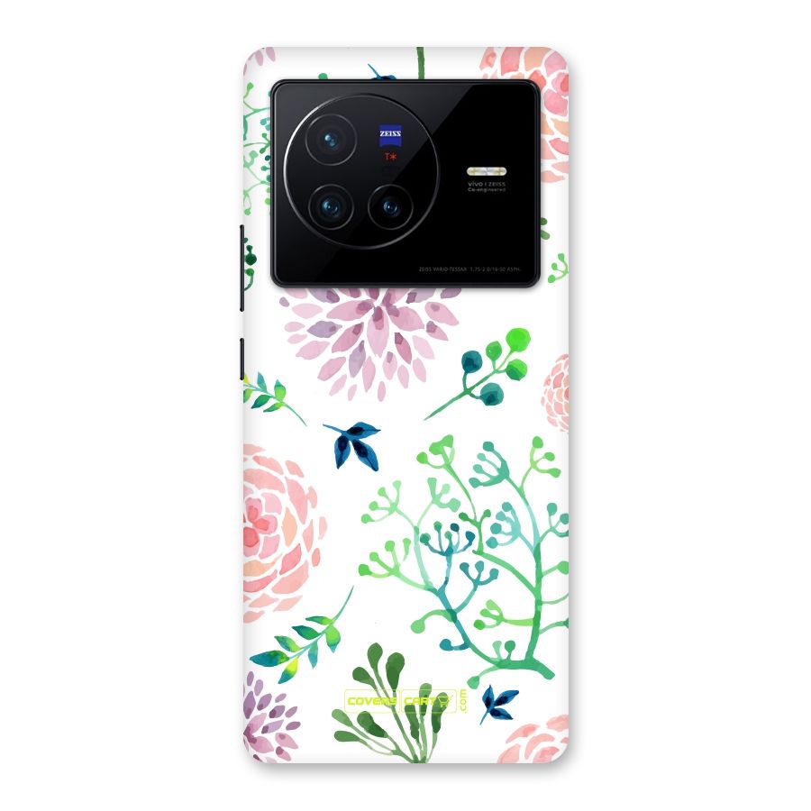 Fresh Floral Back Case for Vivo X80
