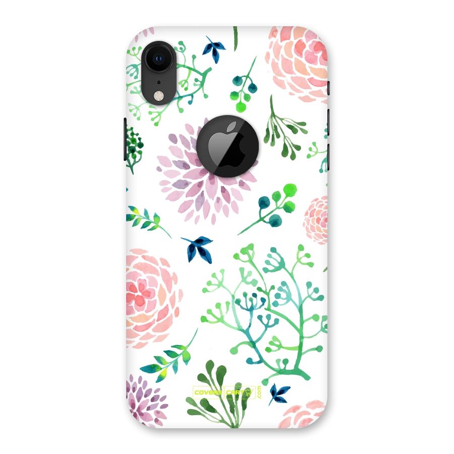Fresh Floral Back Case for iPhone XR Logo Cut