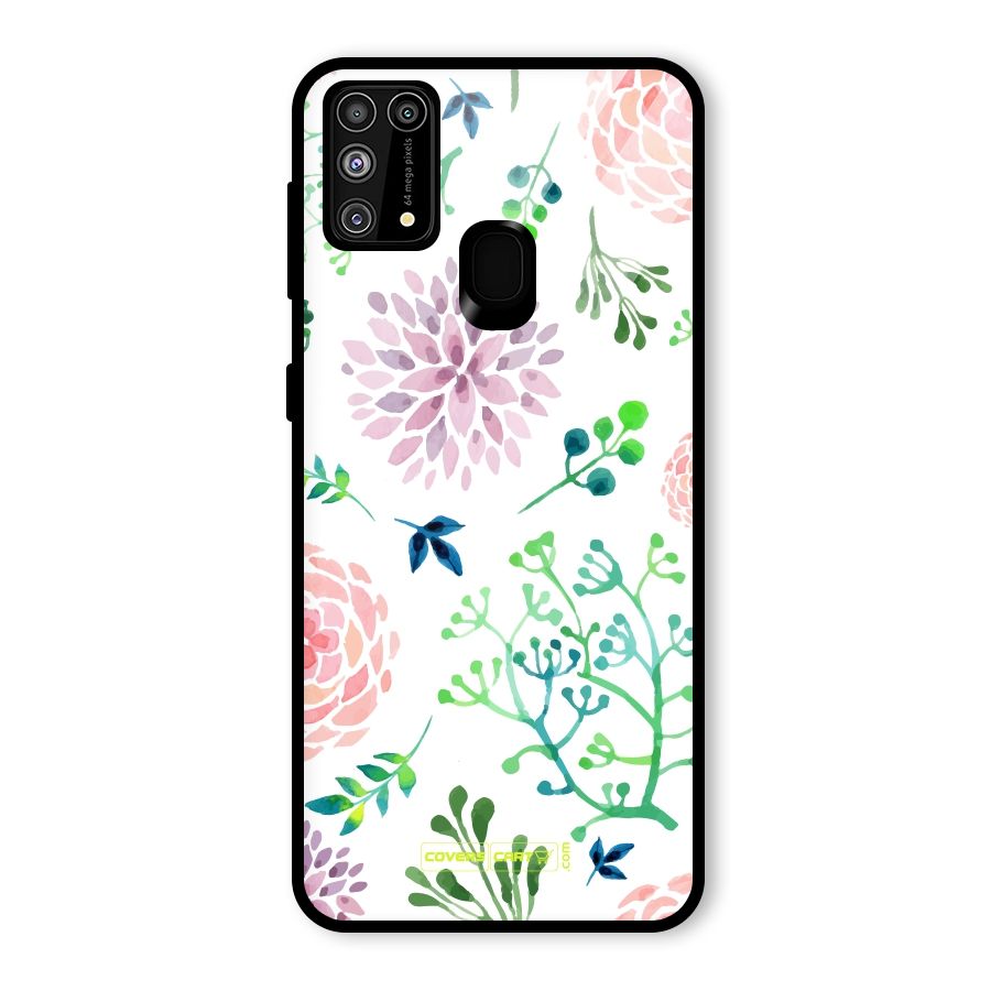 Fresh Floral Glass Back Case for Galaxy F41