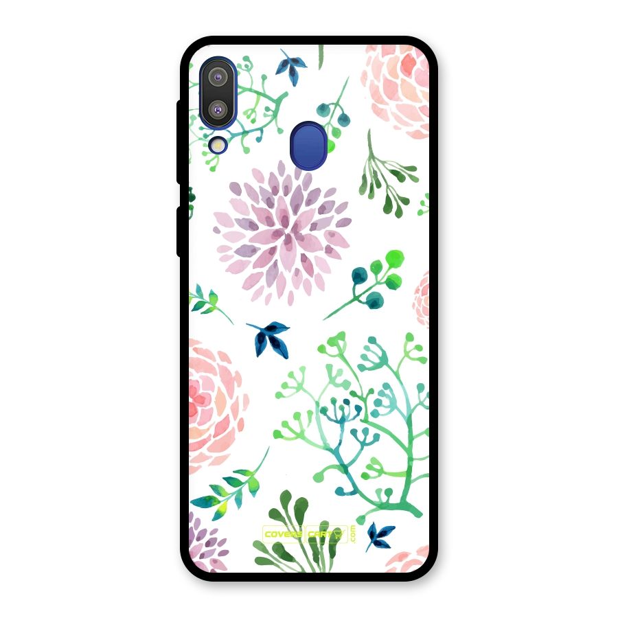 Fresh Floral Glass Back Case for Galaxy M20