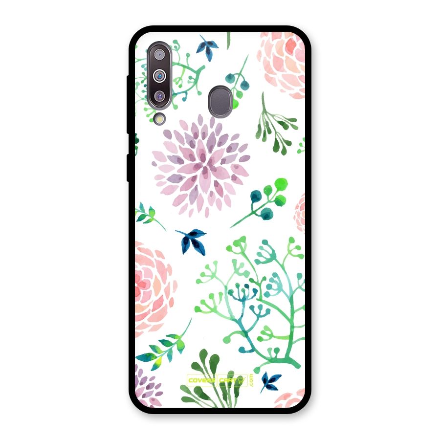 Fresh Floral Glass Back Case for Galaxy M30