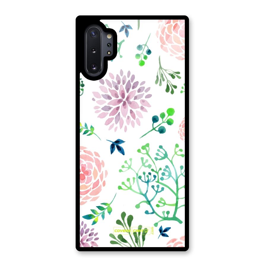 Fresh Floral Glass Back Case for Galaxy Note 10 Plus
