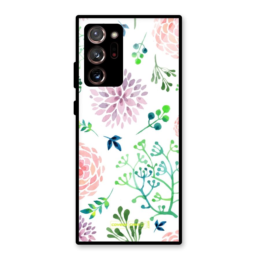 Fresh Floral Glass Back Case for Galaxy Note 20 Ultra