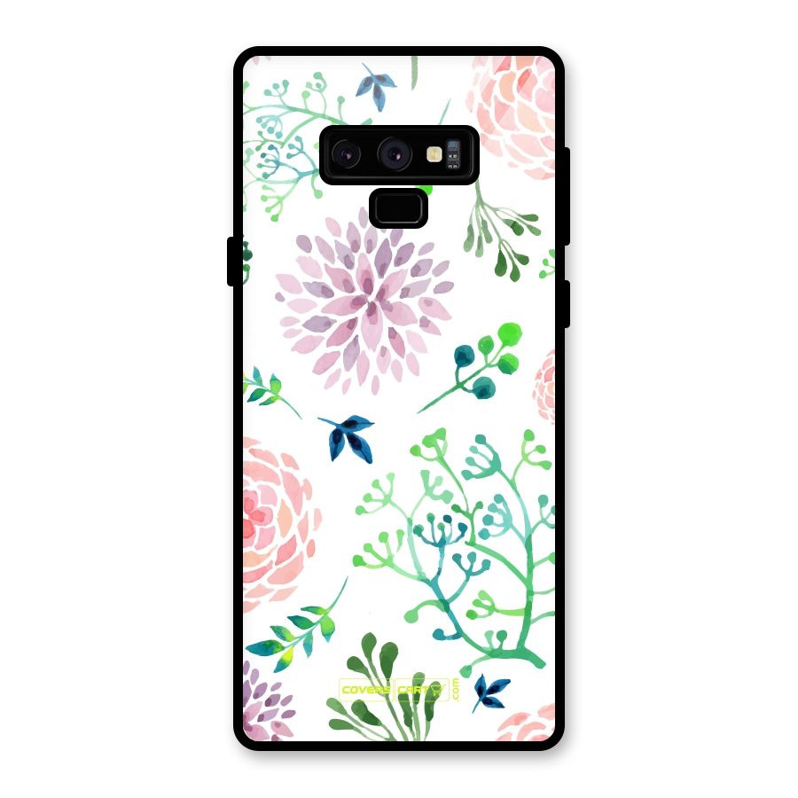 Fresh Floral Glass Back Case for Galaxy Note 9