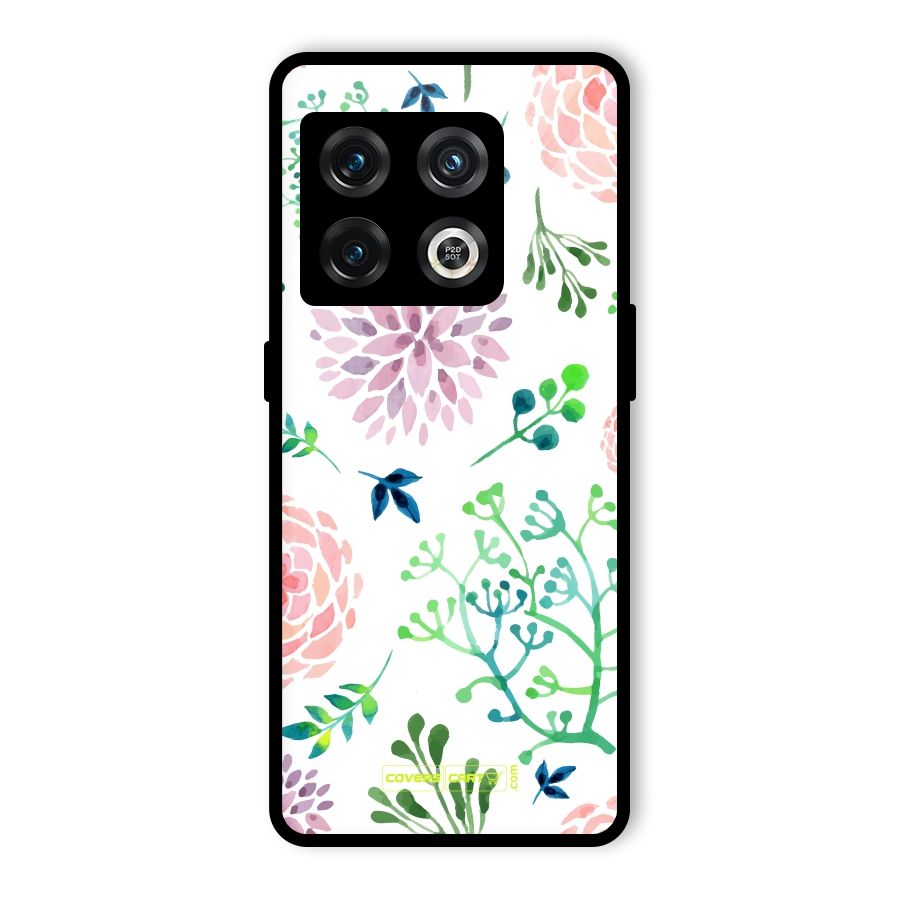 Fresh Floral Glass Back Case for OnePlus 10 Pro 5G