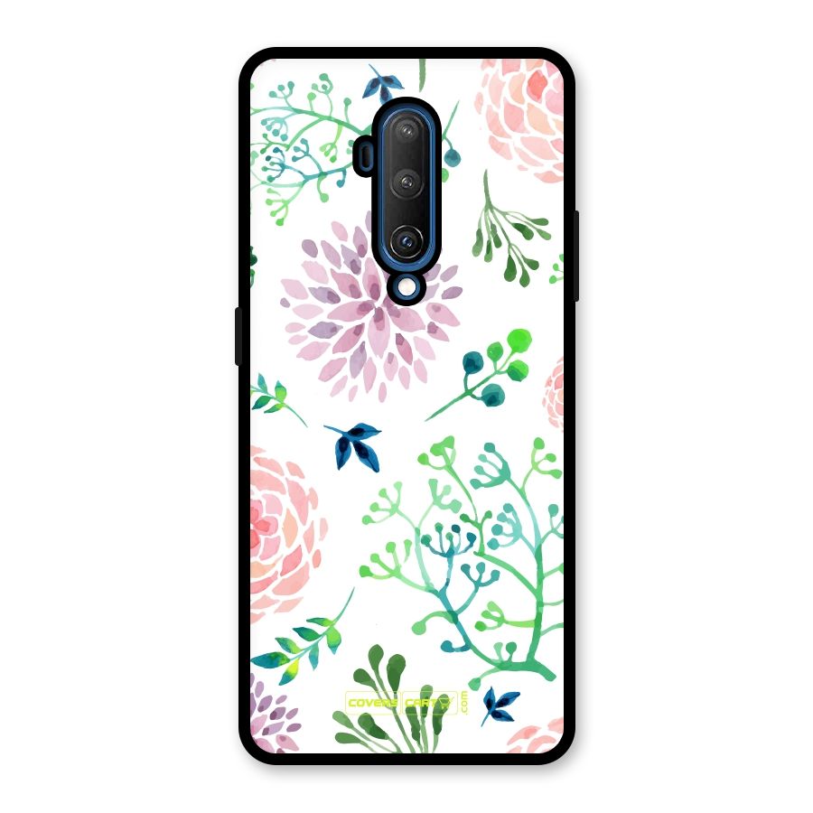 Fresh Floral Glass Back Case for OnePlus 7T Pro