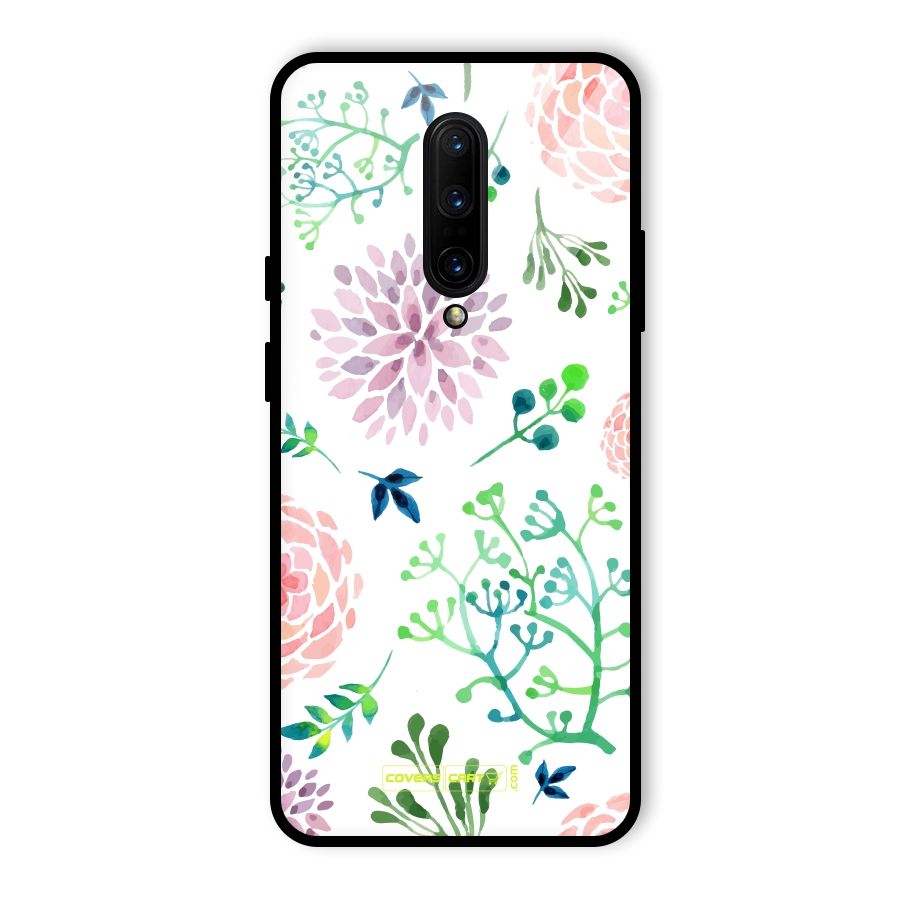 Fresh Floral Glass Back Case for OnePlus 7 Pro
