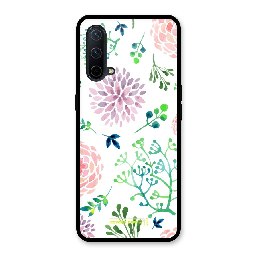 Fresh Floral Glass Back Case for OnePlus Nord CE 5G