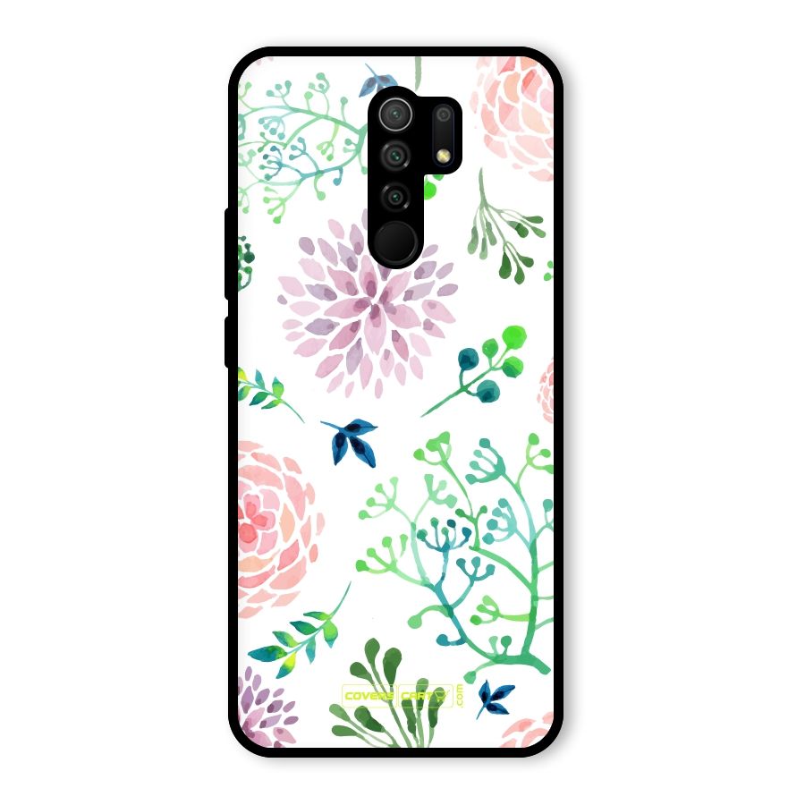 Fresh Floral Glass Back Case for Poco M2