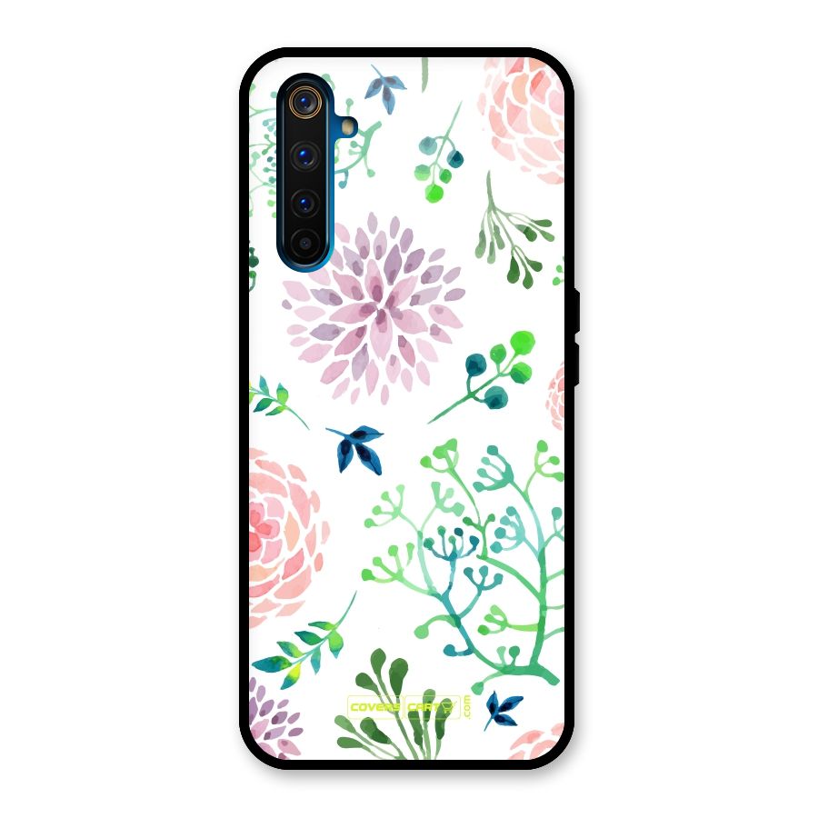 Fresh Floral Glass Back Case for Realme 6 Pro