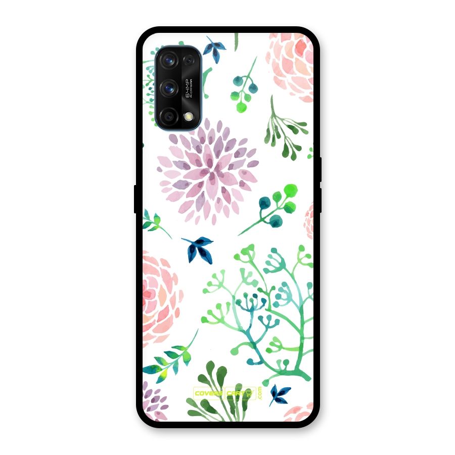 Fresh Floral Glass Back Case for Realme 7 Pro