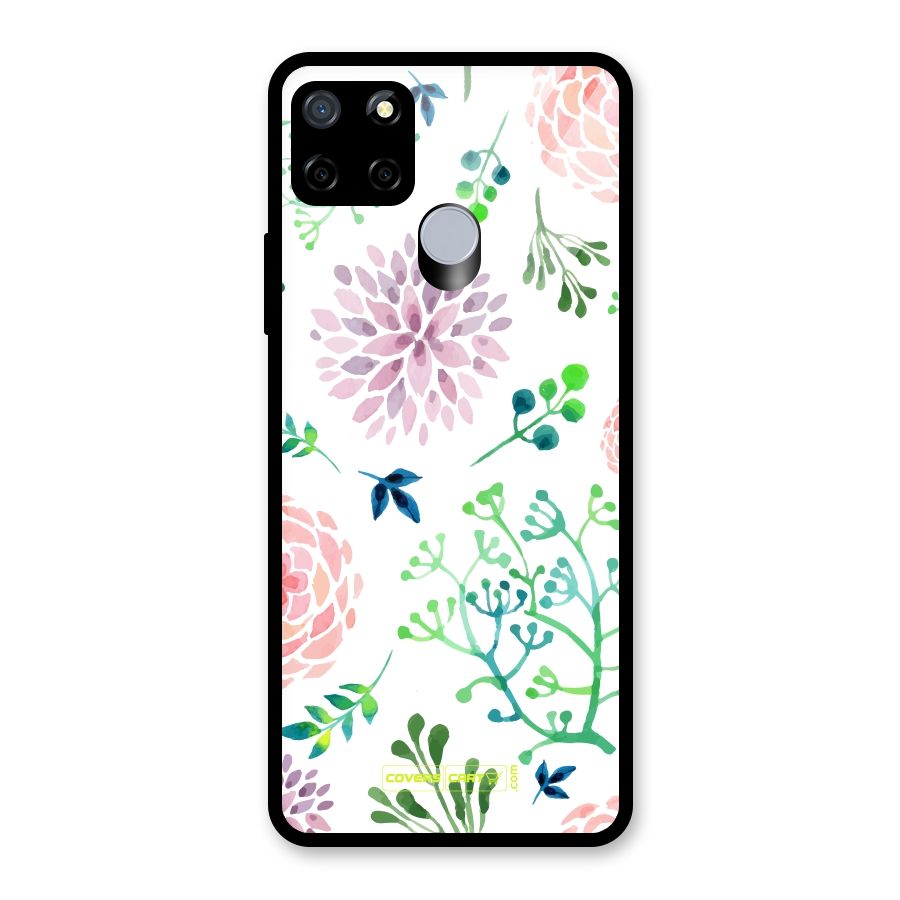 Fresh Floral Glass Back Case for Realme C12