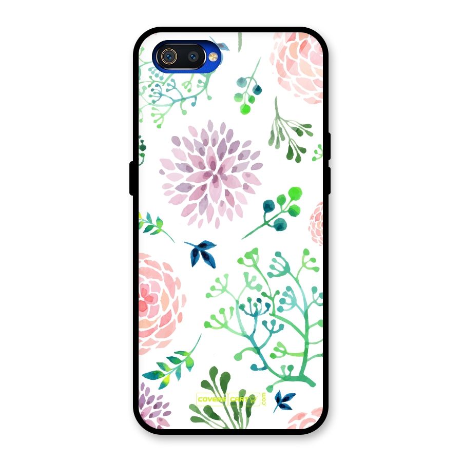 Fresh Floral Glass Back Case for Realme C2