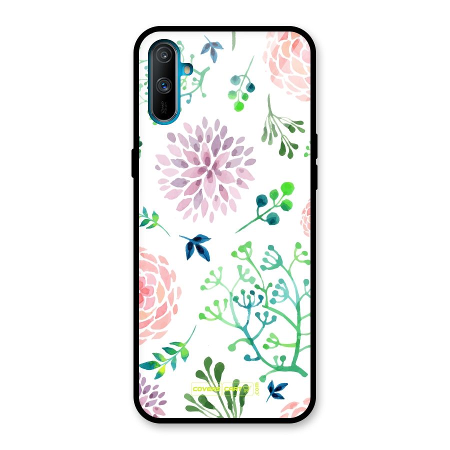 Fresh Floral Glass Back Case for Realme C3