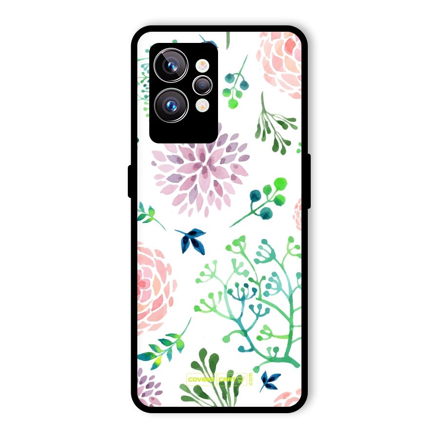 Fresh Floral Glass Back Case for Realme GT2 Pro