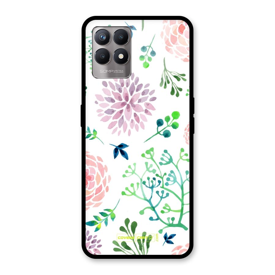 Fresh Floral Glass Back Case for Realme Narzo 50