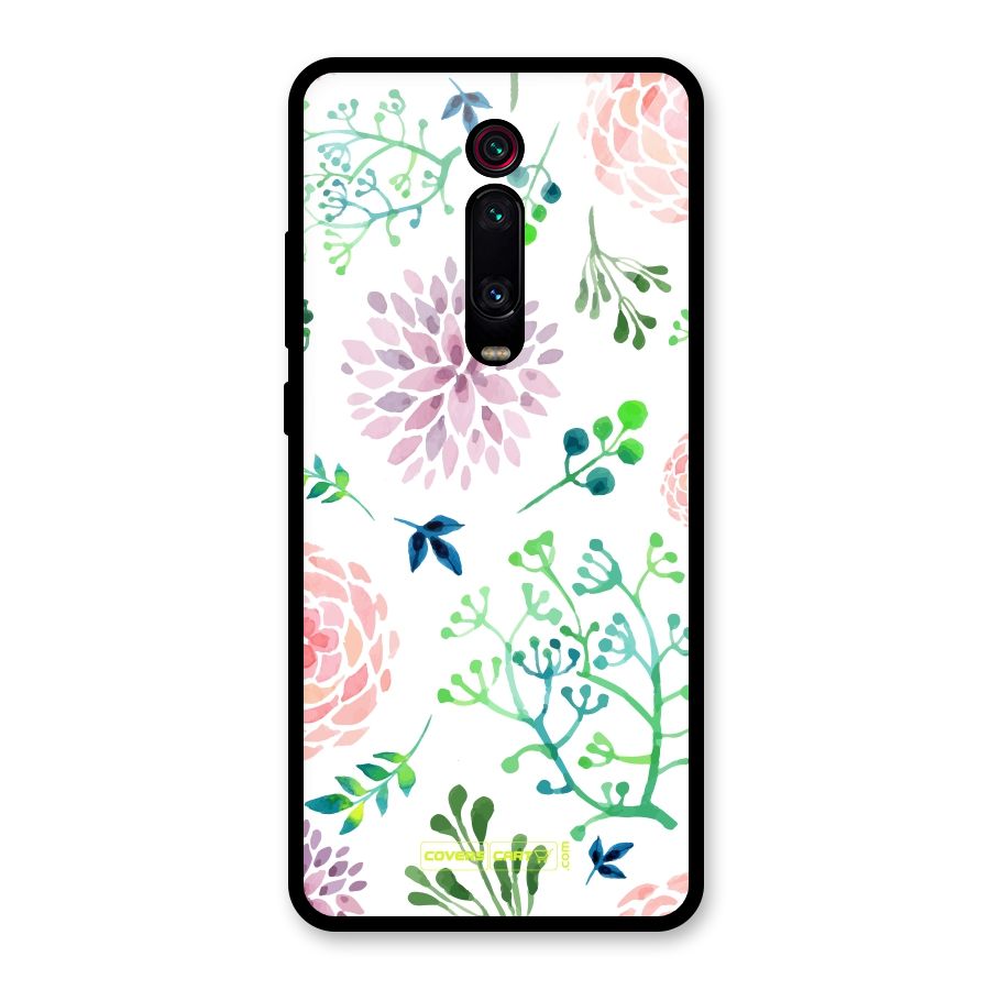 Fresh Floral Glass Back Case for Redmi K20