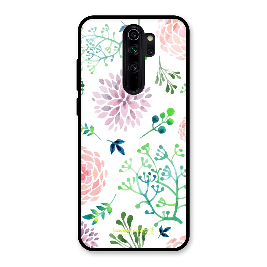 Fresh Floral Glass Back Case for Redmi Note 8 Pro