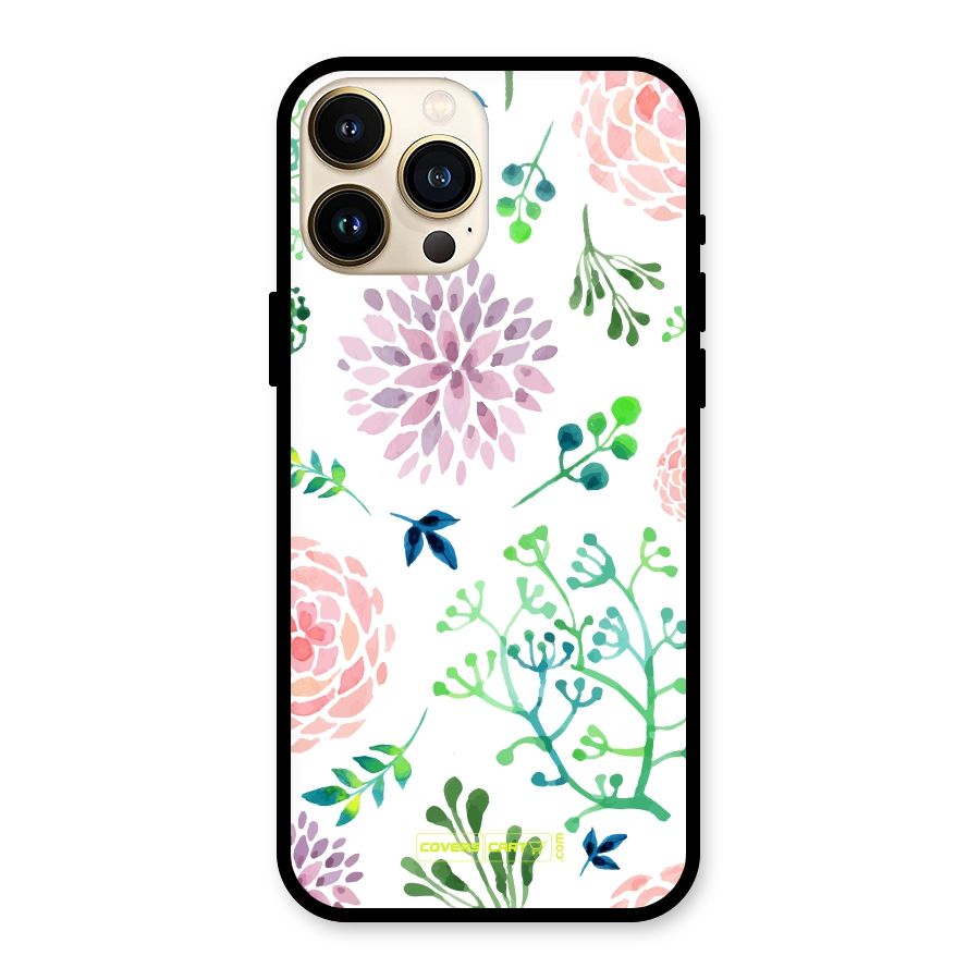 Fresh Floral Glass Back Case for iPhone 13 Pro Max