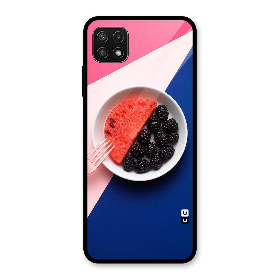 Fresh Fruit Season Glass Back Case for Galaxy A22 5G