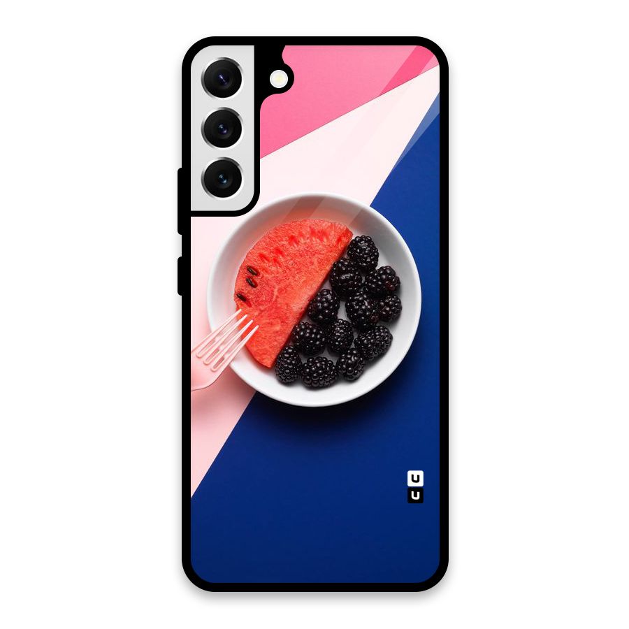 Fresh Fruit Season Glass Back Case for Galaxy S22 Plus 5G