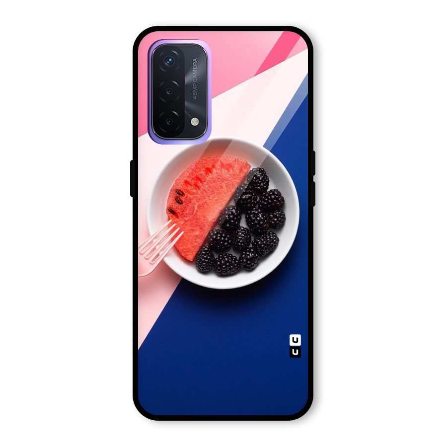 Fresh Fruit Season Glass Back Case for Oppo A74 5G