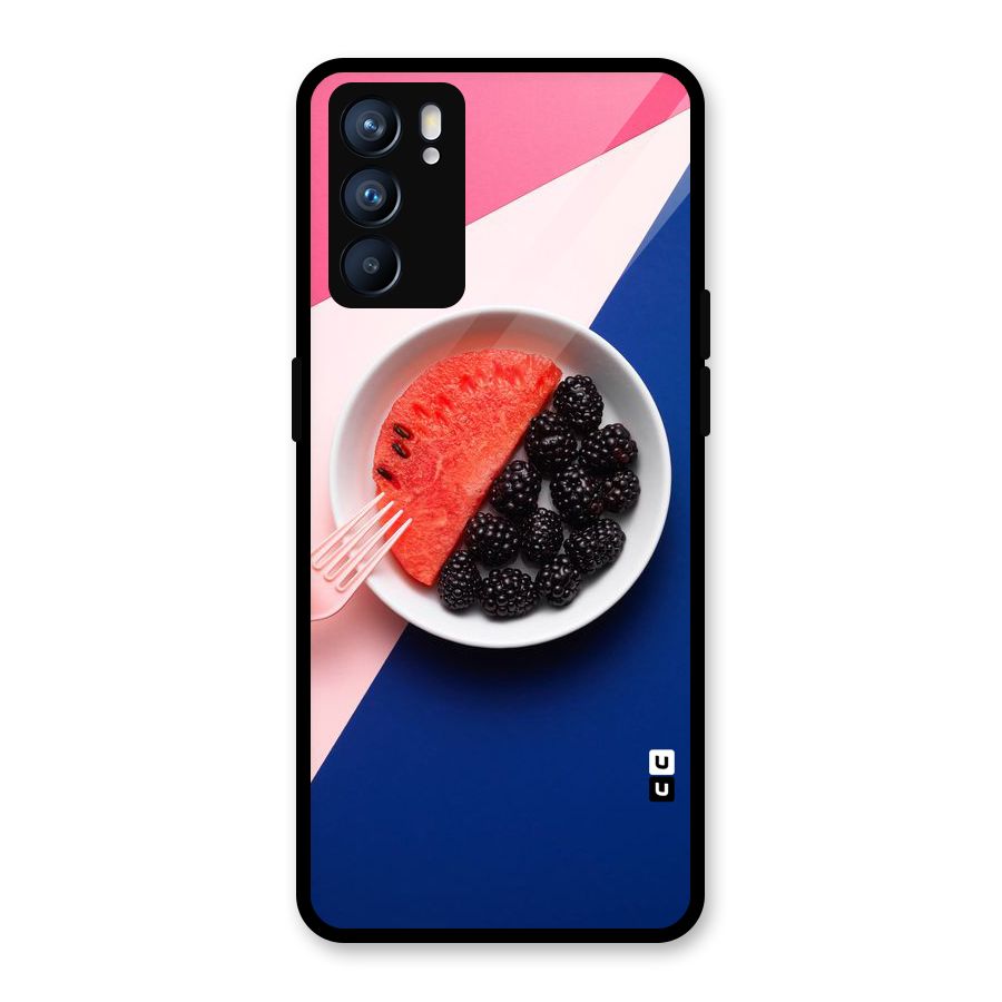 Fresh Fruit Season Glass Back Case for Oppo Reno6 5G