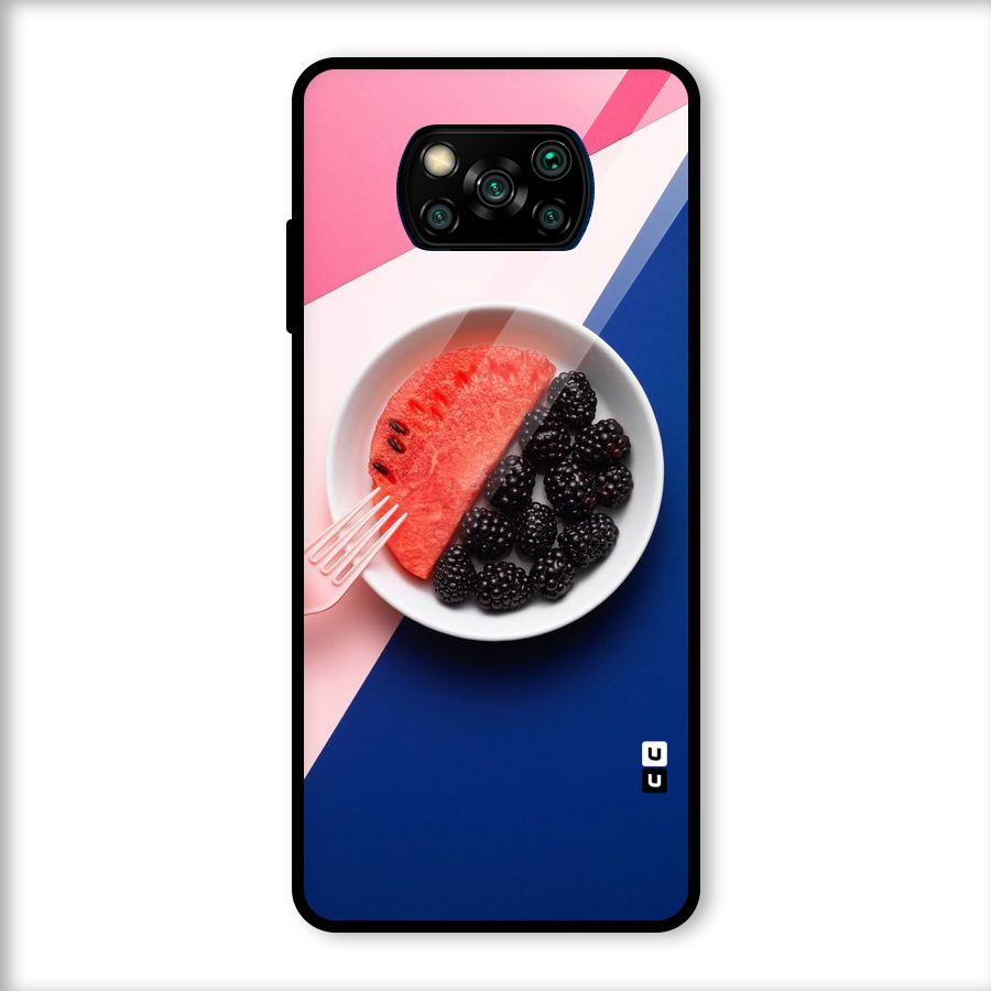 Fresh Fruit Season Glass Back Case for Poco X3