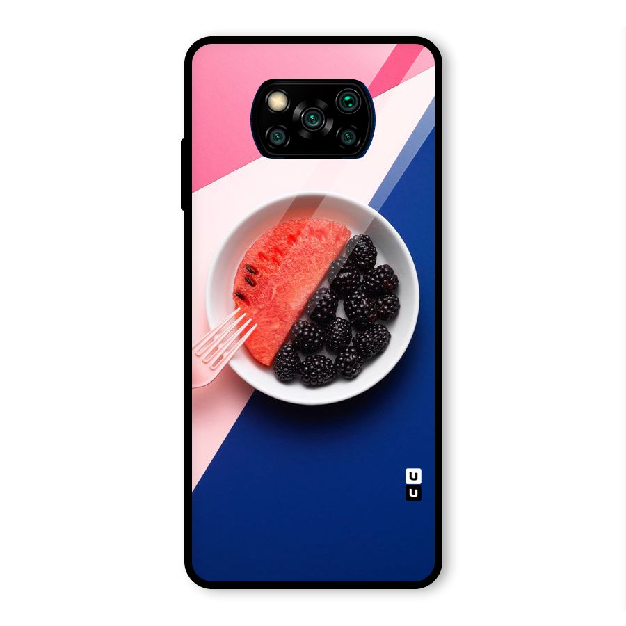 Fresh Fruit Season Glass Back Case for Poco X3 Pro