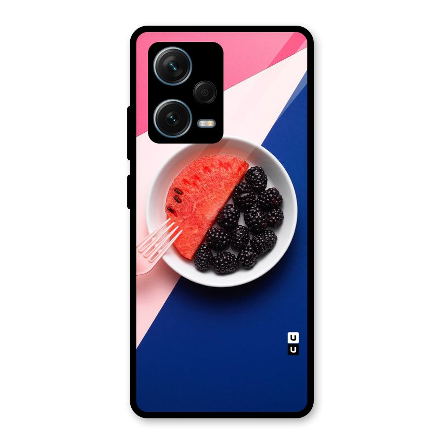 Fresh Fruit Season Glass Back Case for Redmi Note 12 Pro Plus 5G