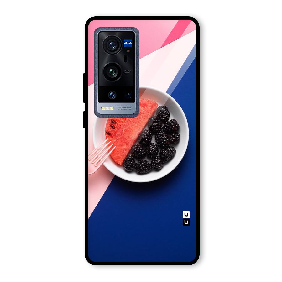 Fresh Fruit Season Glass Back Case for Vivo X60 Pro Plus