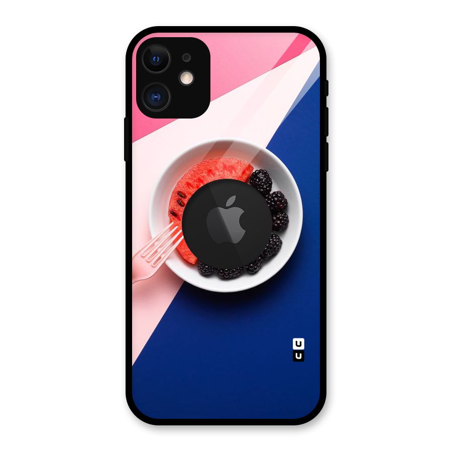 Fresh Fruit Season Glass Back Case for iPhone 11 Logo Cut