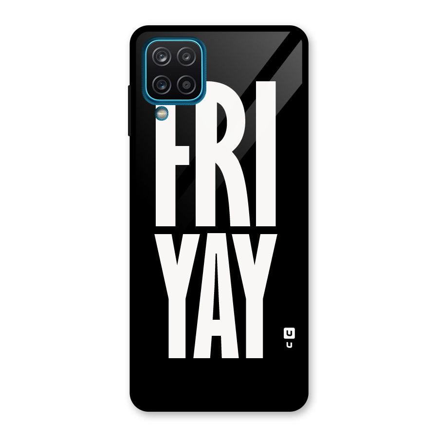 Fri Yay Glass Back Case for Galaxy A12